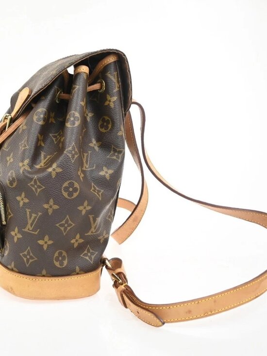 LOUIS VUITTON Montsouris MM Backpack Bag Monogram Leather Brown M51136 77AA208 main image 2